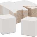 Juvale 100-Pack White 3x3x3 Gift Boxes with Lids for Candles, Ornaments, Crafts, Party Favors, Cupcakes, Holiday, Birthday, Baby Shower, Bridesmaid and Groomsmen Proposal, Easy Assemble