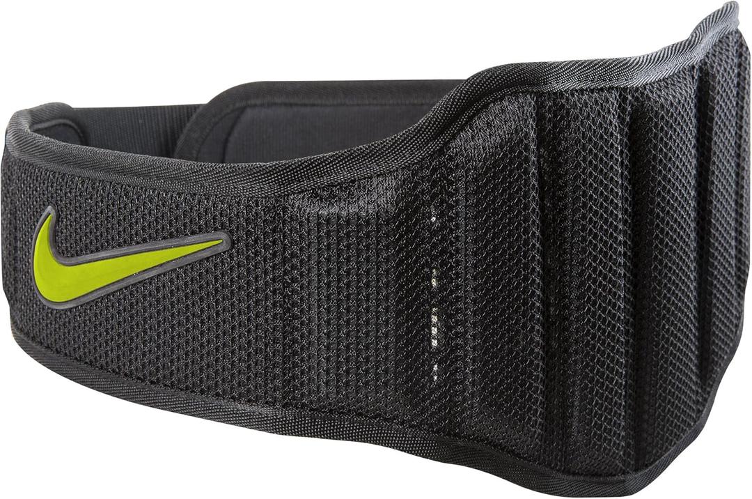 NIKE Structured Training Belt 2.0, Size Medium, Black/Volt