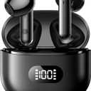 Wireless Earbuds,Bluetooth in Ear Buds with Immersive Surround Sound Stereo,Tap-Control,48 Hours Playtime,Bluetooth 5.4 LED Display Charging Case,IPX7 Waterproof Fit iPhone&Andriod Sports Workout (Black)