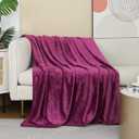 JIAHANNHA Purple Throw Blanket Fleece Blanket 50"x60",Super Soft Cozy Plush Throw Blanket for Couch Sofa Bed,Warm and Lightweight Bed Blankets for Adults