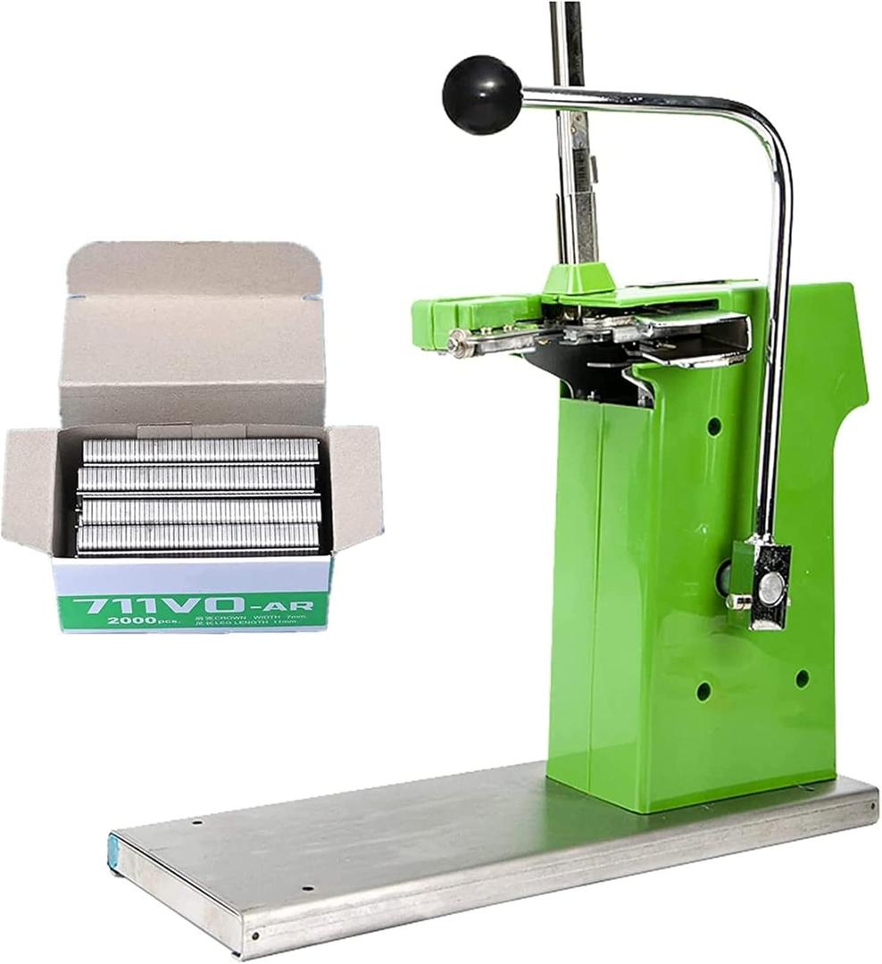 JIAWANSHUN Manual Clipping Machine Plastic Bag Clipper Sealing Machine Food Packaging Sealer Stapler Taping Machine Bag Neck Stapler with 2000pcs U-shaped Staples for Supermarket