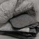 WONGS BEDDING Boho Comforter Set King Size,7 Pieces Grey White Geometric Bohemian Bed in a Bag Comforter Complete Striped Bedding Set for All Season with Sheets,Pillowcases & Shams Soft Microfiber