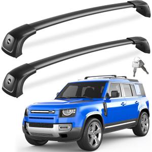 FengYu Lockable Roof Rack Cross Bars 330lbs Compatible with 2020-2026 Land Rover Defender 110 130 (with Side Rails), Heavy Duty Rooftop Aluminum Crossbar Car Carrier Luggage