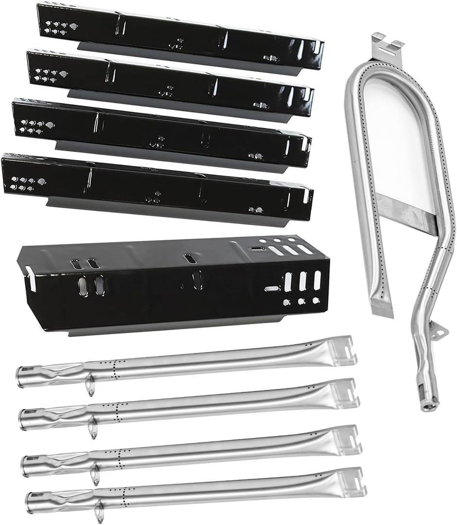 Grill Parts for Dyna-Glo 5 Burner DGH474CRP DGH483CRP DGH485CRP, Dyna-Glo 4 Burner DGH450CRP Dyna-Glo 3 Burner DGH373CRP, Porcelain Heat Plate Stainless Steel Burner for Revoace GBC1793W