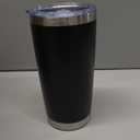 OMTech 20oz Tumblers Bulk, 6pc Stainless Steel Tumbler Set with Lid & Straw, Double Wall Vacuum Insulated Mug for Laser Engraver, Travel Coffee Mug for Hot & Cold Drinks, Black Powder Coated Cup