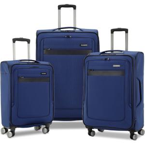 Samsonite Ascella 3.0 Softside Expandable Luggage with Spinner Wheels, 3-Piece Set (20/24/28), Sapphire Blue