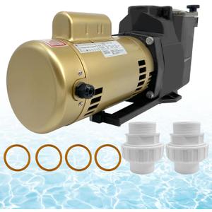 W3SP2610X15 Swimming Pool Pump 1.5 HP 115/230 V Single Speed SP2610X15 Super Pool Pump Compatible with Hayward for In-Ground Pool and Spa