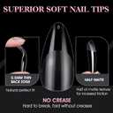 4 x Gelike EC 240PCS Soft Gel Nail Tips Kit - Clear Cover Full Nail Extensions - Medium Almond Pre-Shaped Acrylic False Gelly Nail Tips 10 Sizes for DIY Salon Gift Nail Extensions