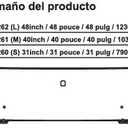 NNO INA262 Large Universal Mount (Fits Rounds, Square, Aero and Most Factory Bars) Faring for Trucks and SUVs - 48-Inch (Black)