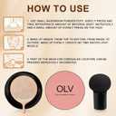 Glow Cushion Foundation, Mushroom Head Air Cushion CC Cream, Lightweight Face Makeup Foundation Moisturizing BB Cream Foundation Brighten Long-Lasting Full Coverage for All Skin Types (Warm)