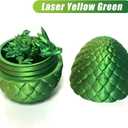 3D Printed Dragon Egg,Mystery Crystal Dragon Fidget Toys,Articulated Dragon,Home Desk Decor Easter Surprise Dinosaur Eggs,Adults Fidget Toys for Autism/ADHD (Yellow.8)