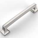 Amerdeco 10 Pack Brushed Satin Nickel Cabinet Pulls 5 Inch(128mm) Hole Center Cabinet Hardware Kitchen Cabinet Handles for Bathroom Drawer Pulls Dresser Pulls ZH0010, Brushed Satin Nickel 