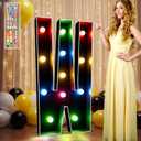 Ledido 34 Colors Marquee Letters 4 Feet Tall with Remote, Easy to Assemble 4FT Marquee Light Up Letters, Large Black Letter for Birthday Graduation Wedding Events Party Decorations, Light Up Letter W