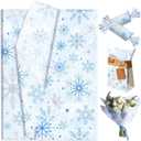 BACH AND BOOZY 50 Sheets Snowflake Tissue Paper Winter Wonderland Snowflake Christmas Gift Wrap Paper Craft DIY for Christmas Winter Birthday DIY Crafts Gift Wrapping