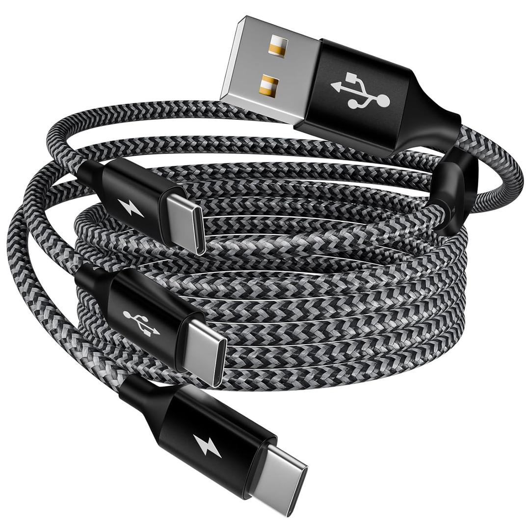 MPATIBY Multi Charging Cable, USB C Splitter Cable, 3 in 1 Fast Charging Cord with 3 Type-C Port for iPhone 17 16 Pro Max Galaxy S23 S22 S10 Note 20 Cell Phones Tablets and More, 1Pack 5FT