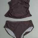 Eomenie Tankini Swimsuits for Women Two Piece Tummy Control Bathing Suit Slimming Modest Swimwear with High Waisted Bottom,  2XL