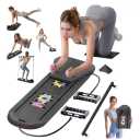 Portable 6-in-1 Pilates Board for Home Workouts, Foldable Reformer Machine