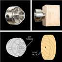 4 Inch Wood Lathe Chuck Set 1" x 8 tpi thread & 3/4"x16TPI Adapter, Nickel Plated Self Centering 4 Jaw Wood Turning Chuck set (2PCS jaws)