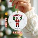 Santa Says 6 7 Christmas Ornament 2025 | Santa Ornaments for Christmas Tree | Funny 67 Meme Ornament | Funny 67 Gifts | Stocking Stuffers for Teens