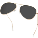 livho Sunglasses for Men Women Aviator Polarized Metal Mirror UV 400 Lens Protection (Gold Black)