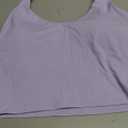 YEOREO Women's Halter Crop Top V Neck Workout Going Out Tank Top Padded Sleeveless Backless Trendy Summer Camisole (Large, Light Purple)