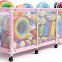 Jotesnew 365 Gallon 103" Pool Storage Bin XXXL Extra Large Swimming Pool Float Storage Bin, Pool Noodles Holder, Toys, Floats and Balls Mesh Rolling Storage Organizer Bin, 103" Lx32 Wx35 H