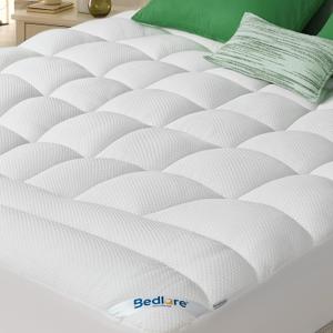 BEDLORE King Mattress Topper, Soft Tencel™ Blend Pillow Top Mattress Pad