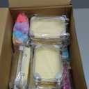 50 Pcs Mini Suitcase Empty Storage Box and Plush Ball Keychain Candy Luggage Containers Packaging Case for Bridal Shower Baby Shower Party Favors Travel Gifts (Multicolor)