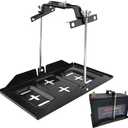 THEPRO Battery Hold Down Tray Kit, Corrosion-Resistant Steel Storage Battery Holder Adjustable Bracket Clamp for Car, Boat, Marine (10.6'' Bolt with 13.58'' Battery Tray)