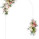 Wokceer Wedding Arch Backdrop Stand 8 FT Metal Arch Backdrop Stand for Wedding Ceremony Birthday Party Bridal Shower Floral Balloon Arch Decoration (White)