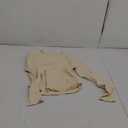 OQQ Womens Shirts Long Sleeve Crew Neck Ruched Stretch Basic Fitted Tee Shirts Tops (Medium, Beige)