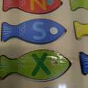 Magnetic Wooden Fishing Game Toy for Toddlers, Alphabet Fish Catching Counting Games Puzzle with Numbers and Letters, Preschool Learning ABC Math Educational Toys 3 4 5 Years Old Girl Boy Kids