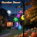 Birthday Gifts for Women Mom Grandma Her Wife, Winzwon Solar Lights Outdoor Wind Chimes for Outside Garden Yard Patio Porch Deck Hanging Decor, Moon and Star Gifts for Mothers Day