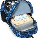 School Backpack for Boys Kids Bookbags Cool Camo Prints Elementary School Bags Travel Back Pack (Blue Graffiti)