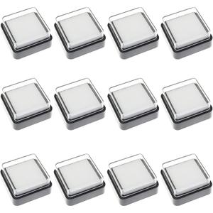 Lind Kitchen 12PCS 3x3cm Empty Blank Ink Pad, Blank Empty Ink Pad, No Ink DIY Ink Stamp Pad for Ink Refill DIY Painting Scrapbooking Craft Project