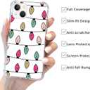 Christmas Lights Case Compatible with iPhone 13, Christmas Holiday Case for iPhone 13, Cool Cute TPU Bumper Phone Case Cover