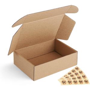 Eupako 7x5x2 Shipping Boxes Small Corrugated Cardboard Box - 25 Pack Brown Mailing Boxes for Packaging Small Business, Mailer Box