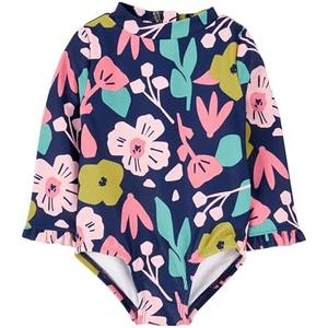 Simple Joys by Carter's Girls' Long Sleeve Zipper One Piece Swimsuit 12M