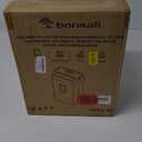 Bonsaii 12-Sheet Cross Cut Paper Shredder, 5.5 Gal Home Office Heavy Duty Shredder for Paper, Credit Card, Mail, Staples, with Transparent Window, High Security Level P-4 (C275-A)