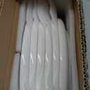 Jassceram 10.5 Inch White Dinner Plates Set of 6, Ceramic Round Plates for Kitchen or Restaurant, Salad Plates Modern Dish Set - Microwave, Oven and Dishwasher Safe, Scratch Resistant and Lead-free