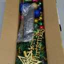 Small Christmas Tree with Lights, 2ft/24 inch Artificial Mini Table Top Christmas Tree Decorations with Star Tree Topper, Hanging Balls Ornaments, 30 Pcs Little DIY Xmas Trees for Kids Room
