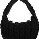 Freie Liebe Crochet Hobo Handbag for Women Woven Summer Beach Bag for Vacation