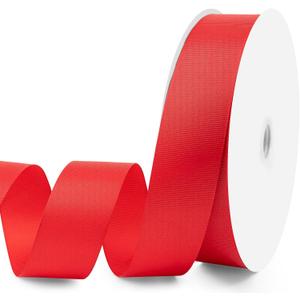 1-1/2" X 100 Yards Red Grosgrain Ribbon, Premium Grosgrain Ribbon for Sewing, Gift Wrapping, Bow Making, Wedding Decor, Wrapping and More (Red)