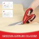 Goldblatt 2PCS Heavy Duty Scissors, Multipurpose Shop Scissors with Stainless Steel Blade and Comfortable Handle, Easy Cutting Cardboard, Wires, Leather, Fabric