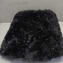 Black Round Rug 4ft Circle Fluffy Fuzzy Furry Rug for Bedroom Living Room Dorm Faux Sheepskin Fur Shaggy