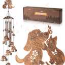 Cat Dog Wind Chimes for Outside,Gardening Gifts for cat Dog LoverWomenMenMomBirthday Party Decorations,Memorial Gifts,Wind Chimes OutdoorsIndoors,Room,Home,Wall,Garden,Patio,Yard Decor