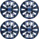 WOLFSTORM 4-Pack 15 Inches Wheel Rim Cover 15'' Hubcaps, Blue & Black | Redesign Fashion Style Replacement Hubcaps, Car Truck SUV Hub Accessories