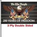 250 anniversary usa Flag 3x5 Double Sided 3-Ply 250th anniversary Flag | Heavy Duty | UV Protection | Fade Resistant | Brass Grommets | Indoor Outdoor Decorations | All Weather Outdoor Use