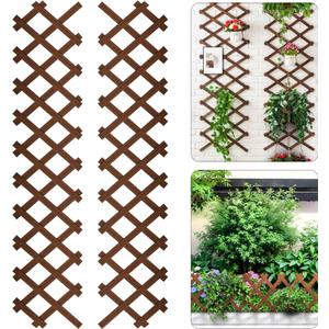 2 Pcs Expandable Garden Trellis,Wood Lattice Fence Panels for Outside, Trellis for Climbing Plants,Natural Wooden Wall Trellis for Climbing Plants Ivy, Roses, Terraces, Room Decoration