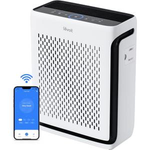 LEVOIT Air Purifier for Home Large Room Up to 1073Ft with Air Quality Monitor, AHAM VERIFIDE, Smart WiFi, Washable Pre-Filter, HEPA Sleep Mode for Pets, Allergies, Dust, Pollen, Vital 100S-P, White